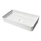 Alfi Brand ALFI brand ABC902-W White 24" Modern Rectangular Above Mount Ceramic Sink ABC902-W - alternate 4
